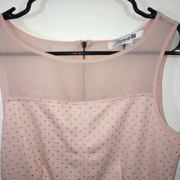 Forever 21 Women's Peach Sleeveless Dress Small - Picture 2 of 8